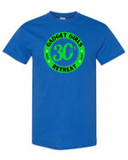 Gadget Girls 30th Retreat Men's Tee Green Logo