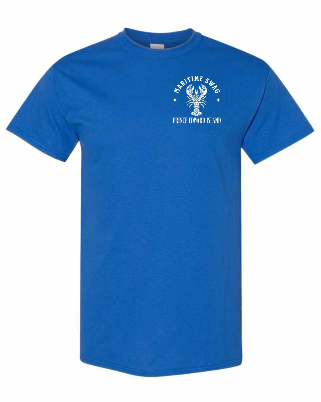 Maritime Swag PEI Mandala White Lobster Left Chest Men's Tee