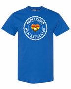 Born and Raised Nb Heart Flag 1 Men's Tee in Royal