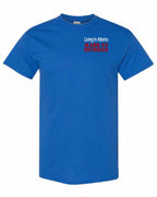 Living in Alberta Made in PEI Left Chest Men's Tee