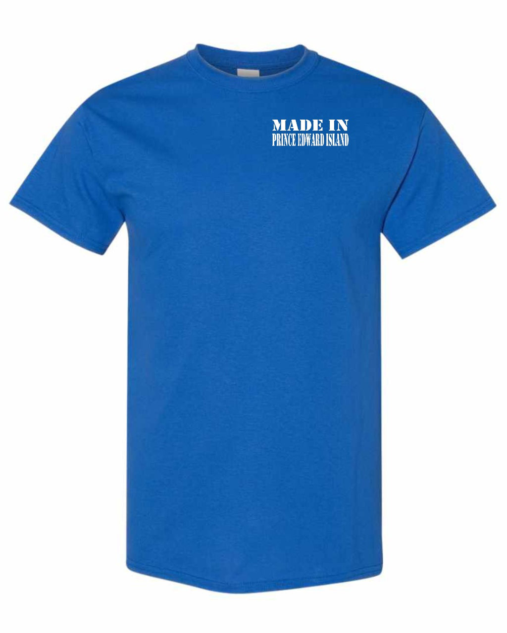 Made in PEI (White Lettering) Left Chest Men's Tee