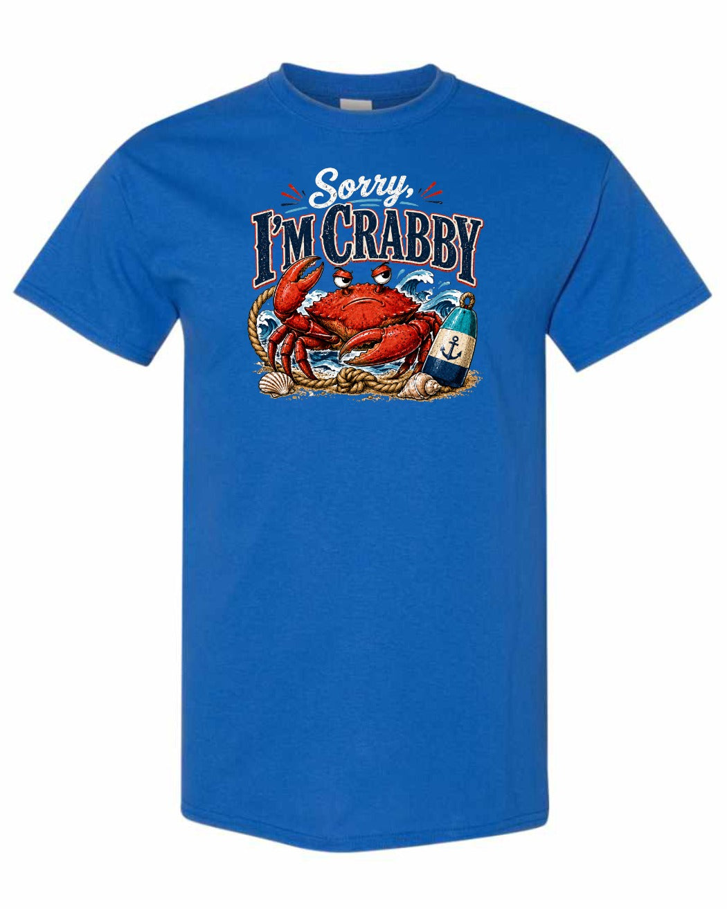 Sorry Im Crabby Men's Tee in Royal
