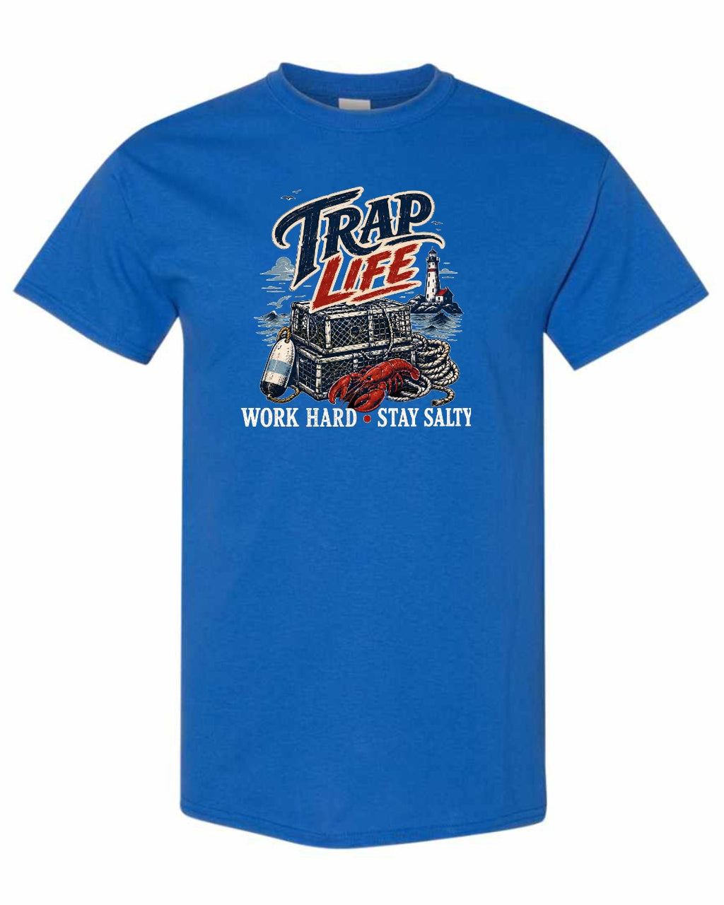 Trap Life Men's Tee in Royal
