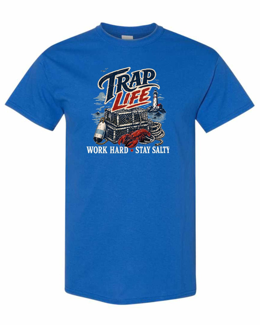 Trap Life Men's Tee in Royal