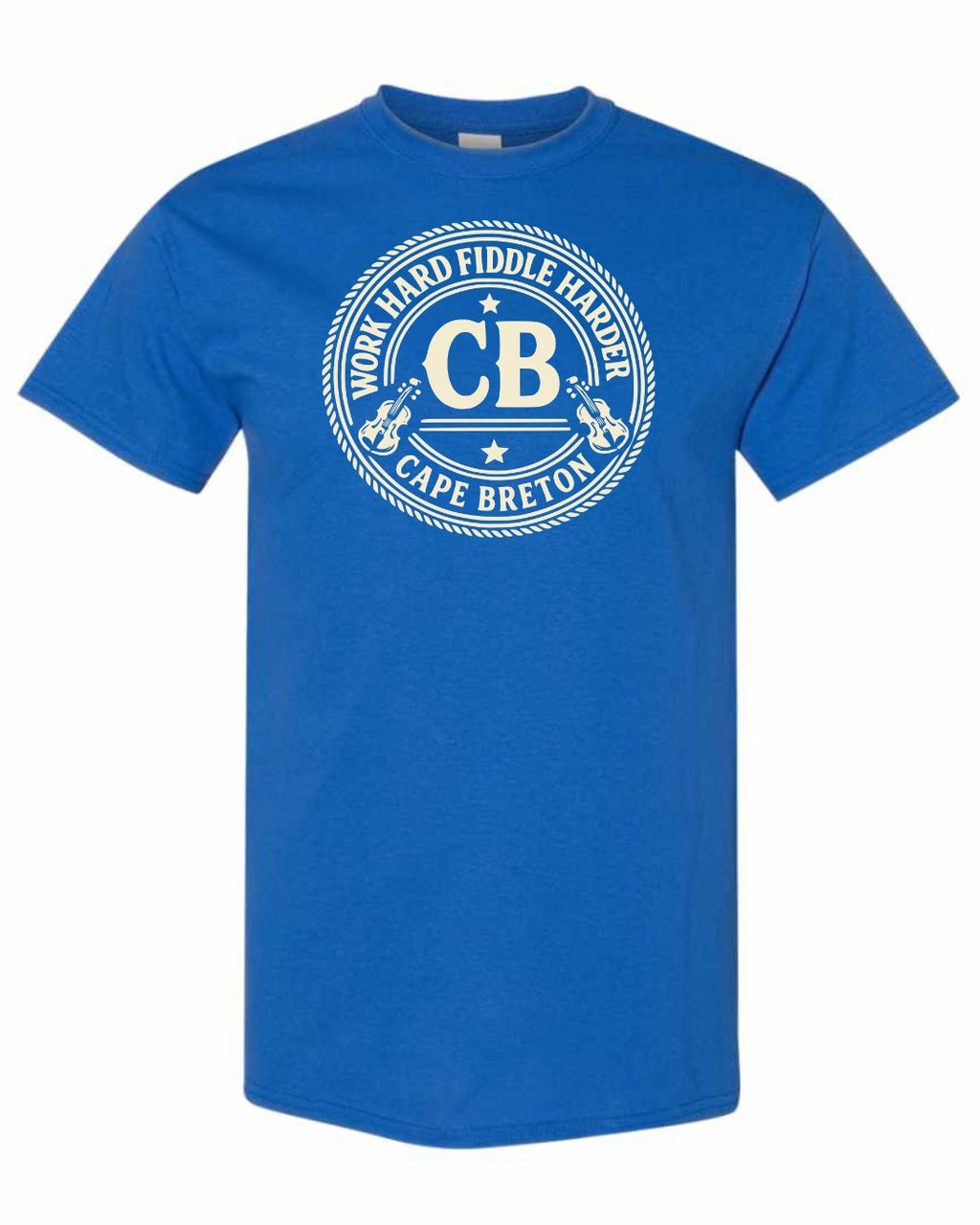 Work Hard Cb Men's Tee in Royal