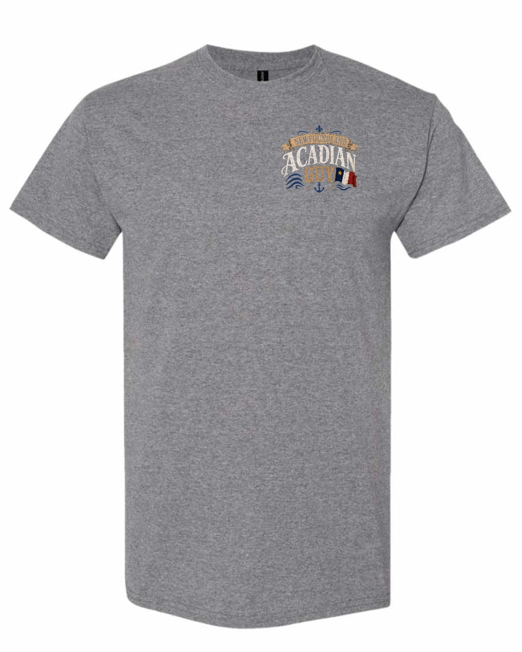 Newfoundland Guy Left Chest Men's Tee in Graphite Heather