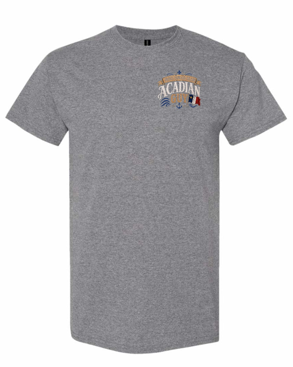 Prince Edward Island Guy Left Chest Men's Tee in Graphite Heather