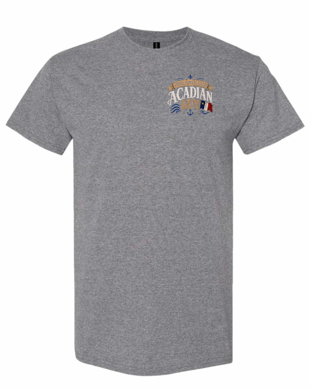 Prince Edward Island Guy Left Chest Men's Tee in Graphite Heather