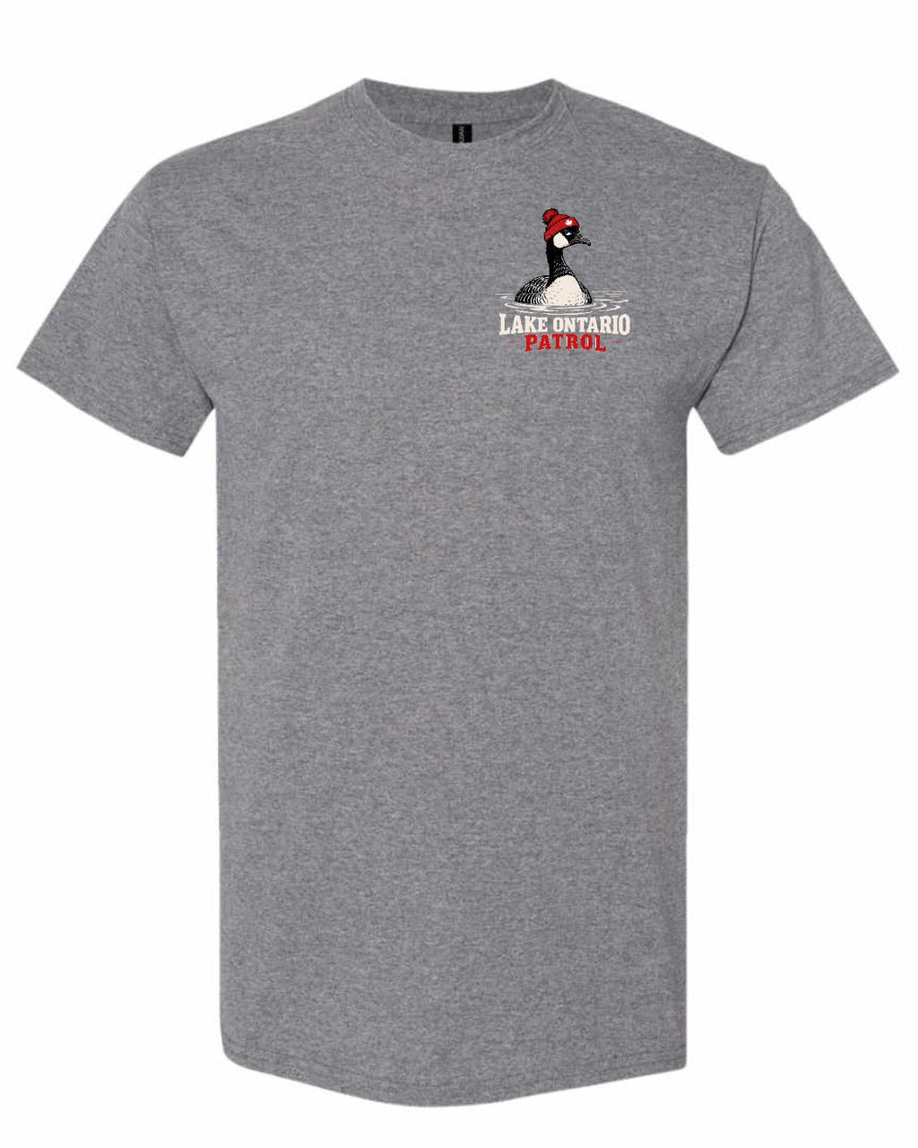 Lake Patrol Left Chest and Back Men's Tee in Graphite Heather