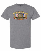 Newfoundland Thing Badge Full Front Men's Tee in Graphite Heather