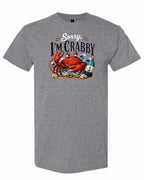 Sorry Im Crabby Men's Tee in Graphite Heather