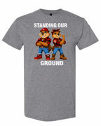 Standing Our Ground Full Front Men's Tee in Graphite Heather