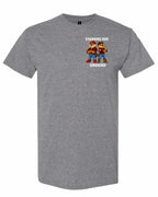 Standing Our Ground Left Chest and Back Men's Tee in Graphite Heather