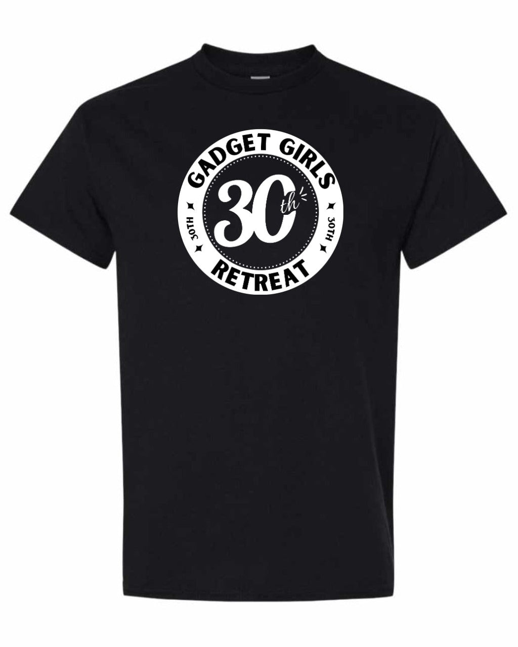 Gadget Girls 30th Retreat Men's Tee White Logo