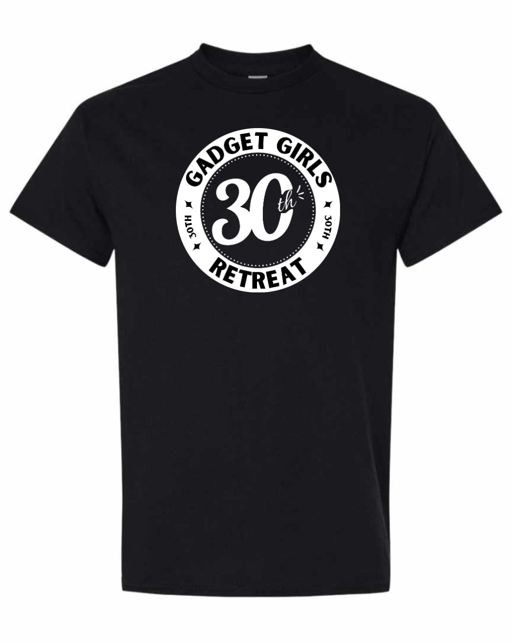 Gadget Girls 30th Retreat Men's Tee White Logo