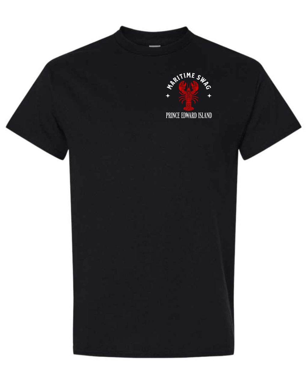 Maritime Swag PEI Mandala Red Lobster Left Chest Men's Tee