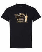 Muisic Will Continue Bagpipes Men's Tee in Black