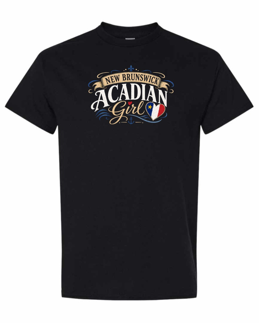 Nb Acadian Girl Garment Men's Tee in Black