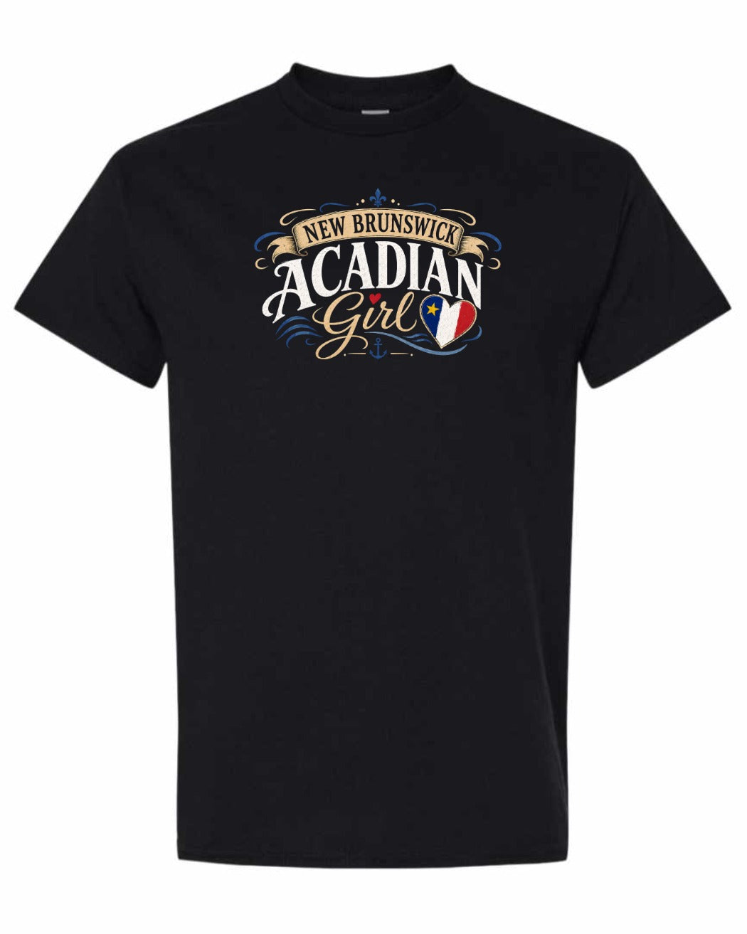 Nb Acadian Girl Garment Men's Tee in Black