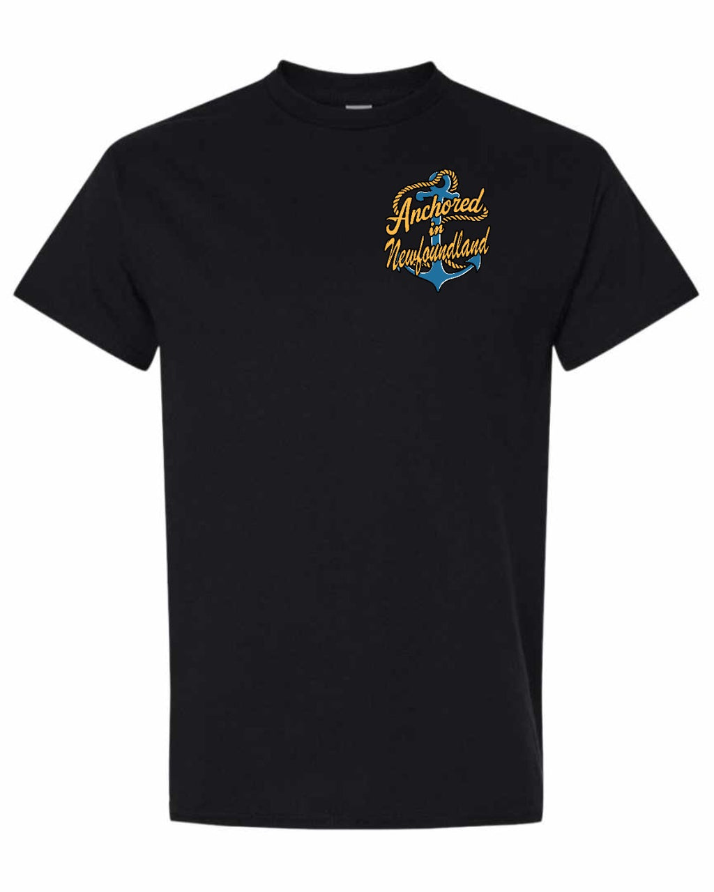 Anchored In NFLD Left Chest Men's Tee