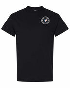 Born and Raised NFLD Heart Flag Left Chest Men's Tee
