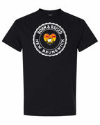 Born and Raised Nb Heart Flag 1 Men's Tee in Black