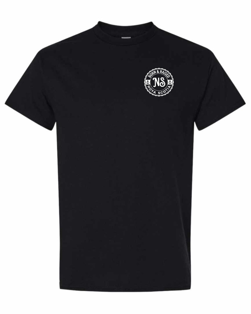 Born & Raised NS Left Chest and Back Men's tee