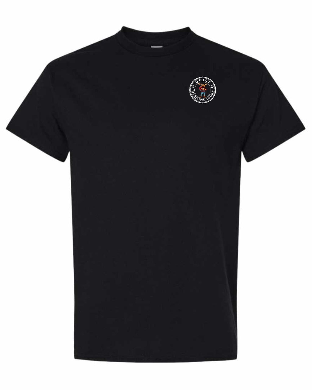 Built Maritime Tough Moose Left Chest & Back Men's Tee
