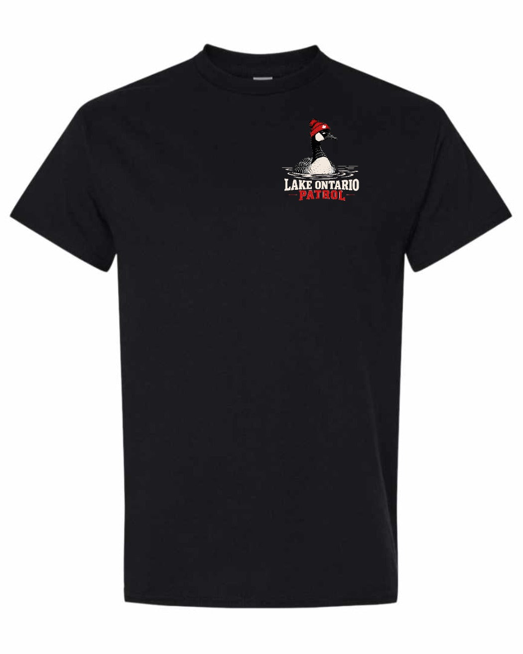 Lake Patrol Left Chest and Back Men's Tee in Black