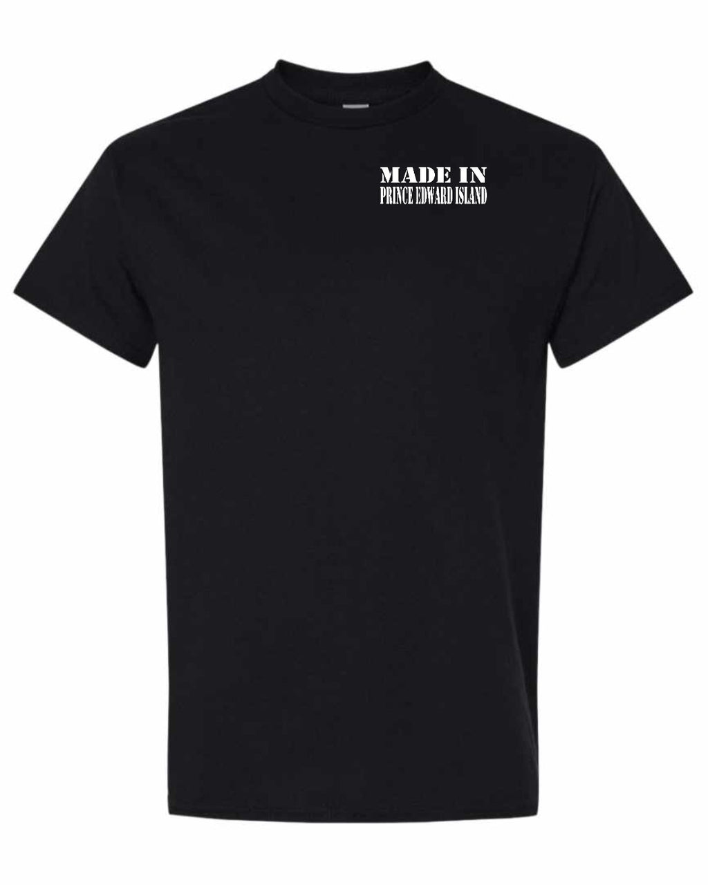 Made in PEI (White Lettering) Left Chest Men's Tee