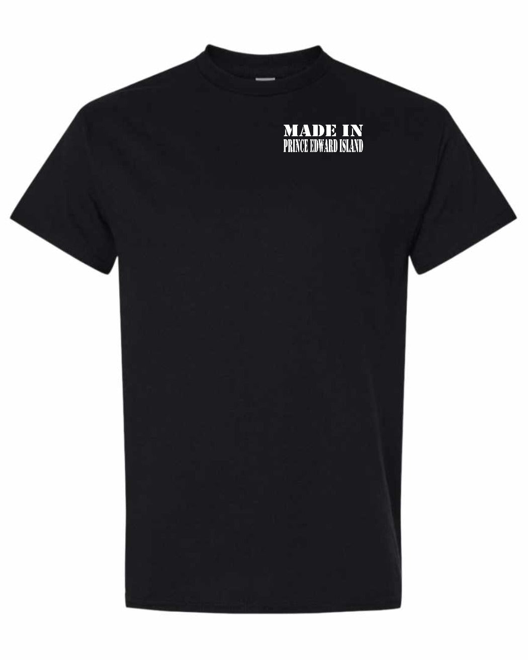 Made in PEI (White Lettering) Left Chest Men's Tee