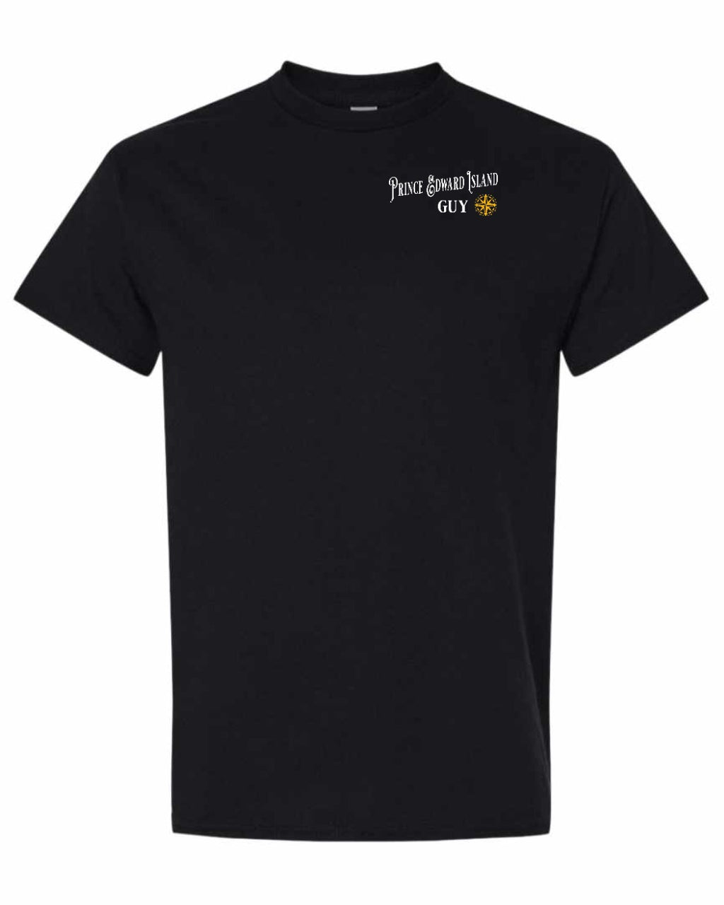 PEI Guy Yellow Compass Left Chest Men's Tee