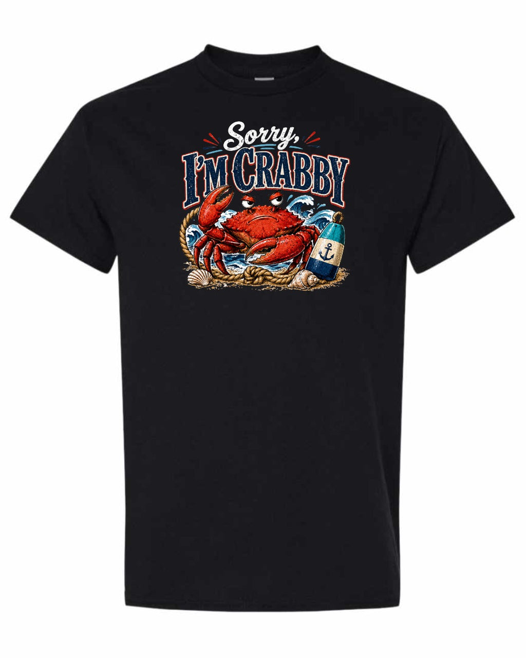 Sorry Im Crabby Men's Tee in Black