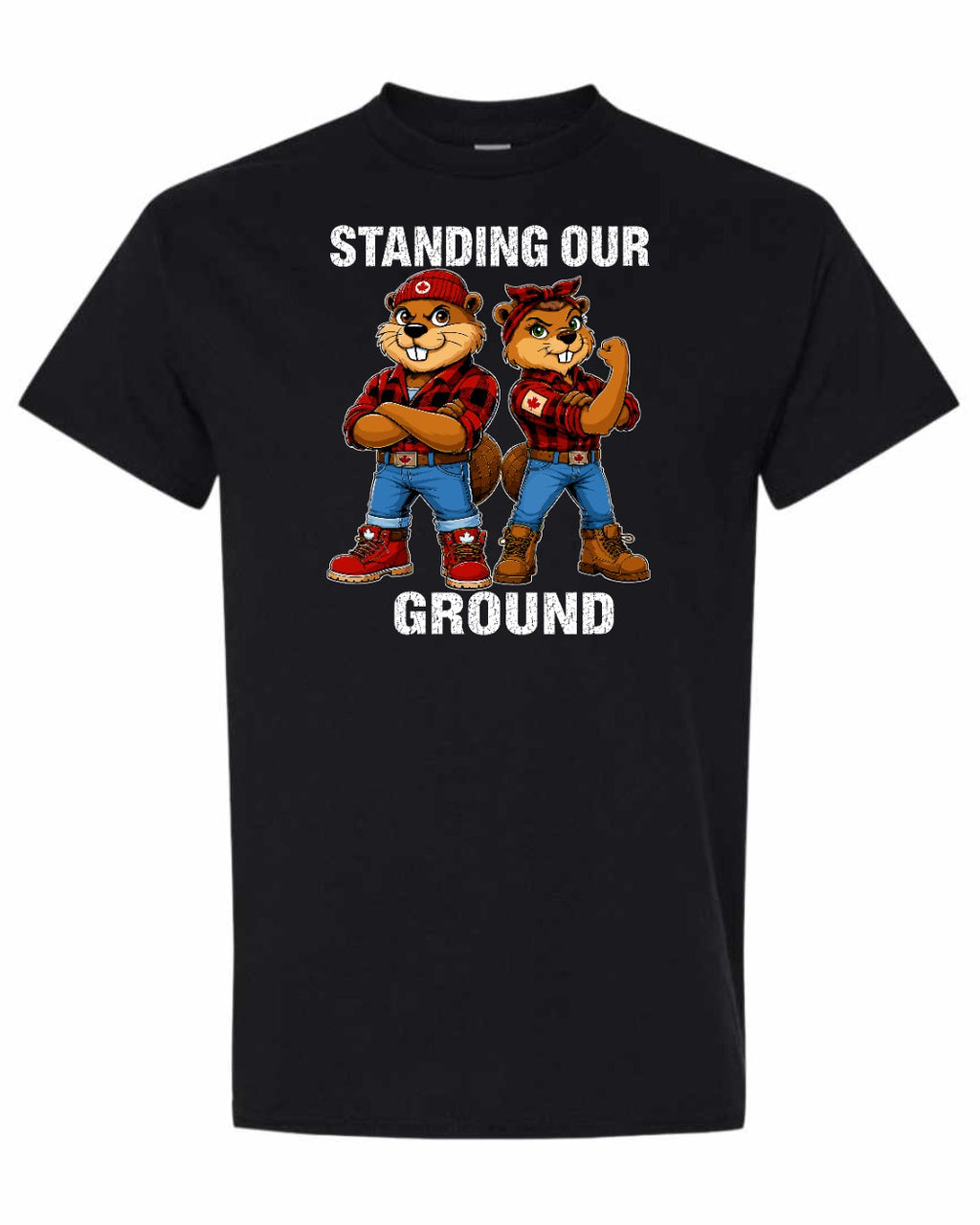 Standing Our Ground Full Front Men's Tee in Black