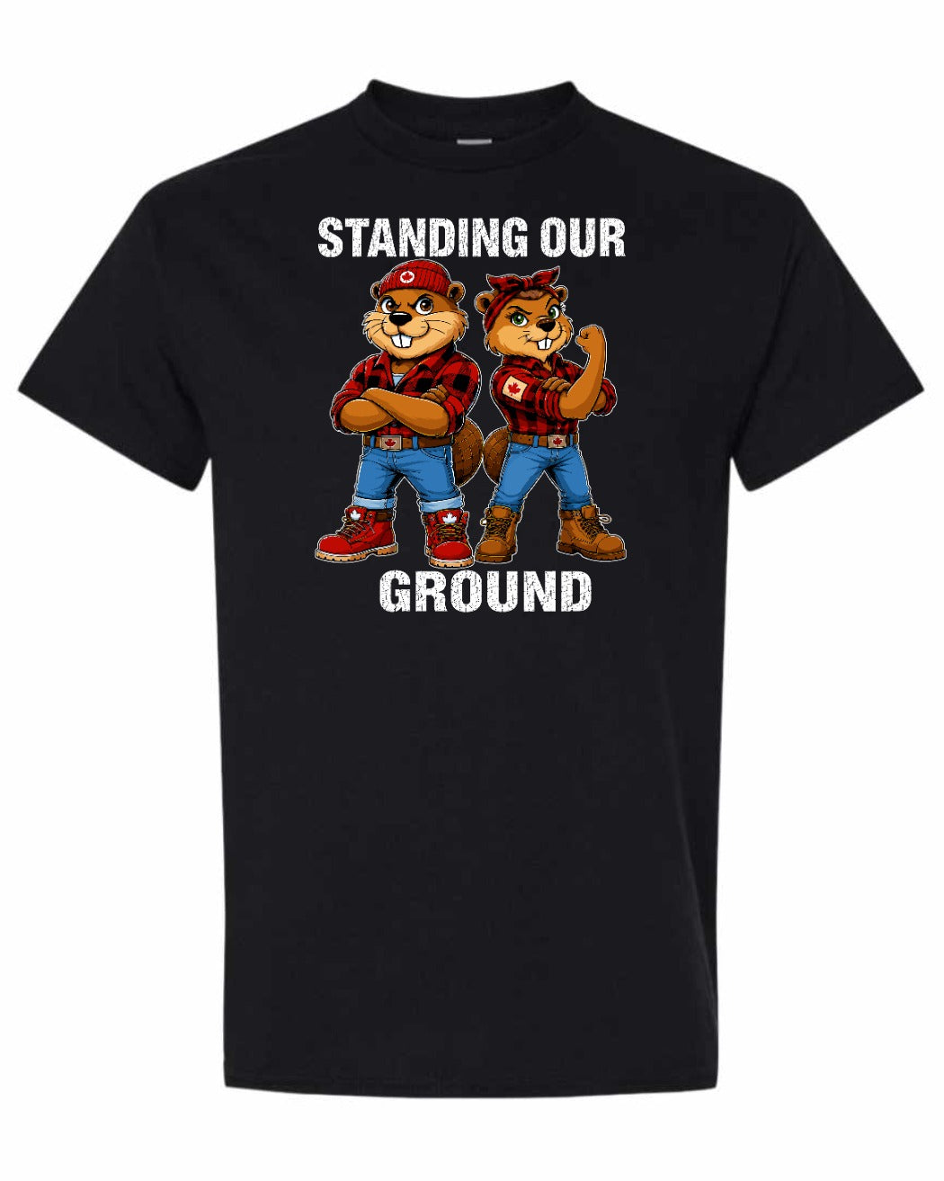 Standing Our Ground Full Front Men's Tee in Black