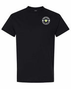 Born and Raised CB Heart Flag Left Chest & Back Men's Tee