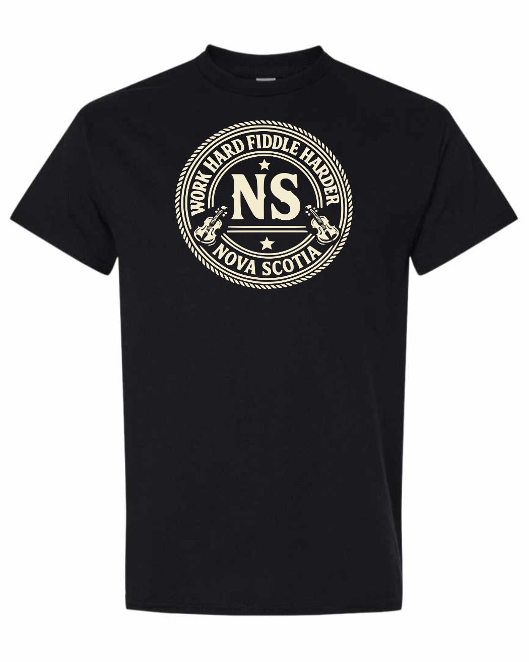 Work Hard Ns Men's Tee in Black