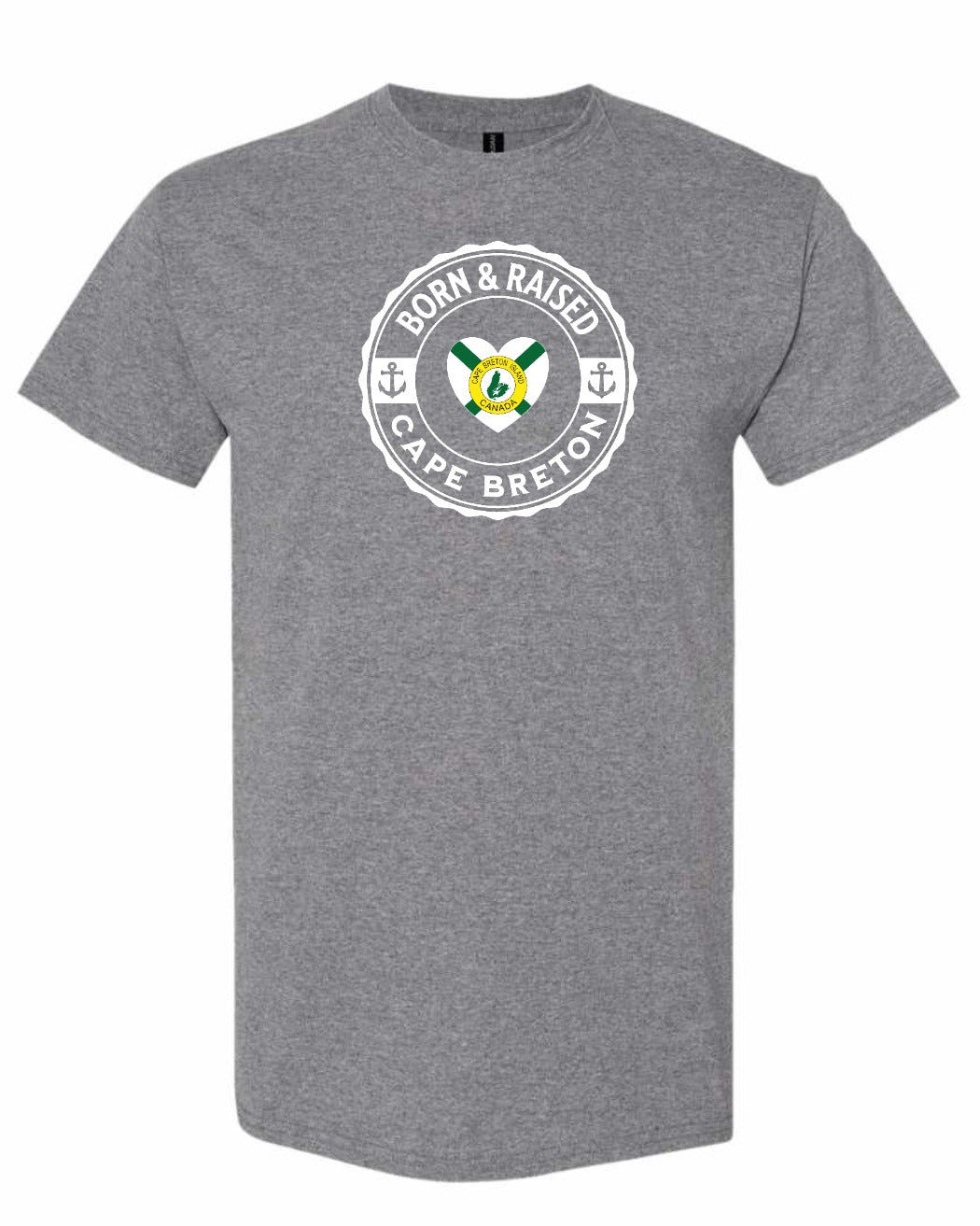 Born and Raised CB Heart Flag Men's Tee