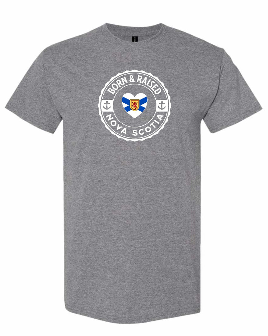 Born and Raised NS Heart Flag Men's Tee