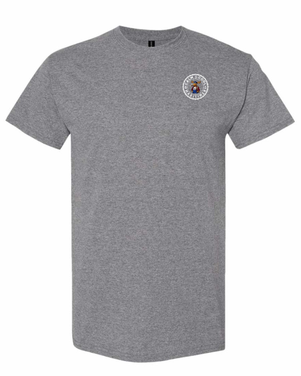 Calm Cool Maritimer Moose Left Chest & Back Men's Tee