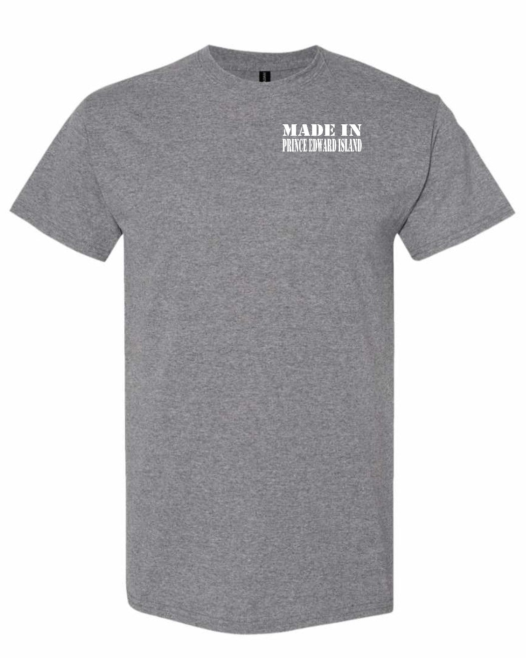 Made in PEI (White Lettering) Left Chest Men's Tee