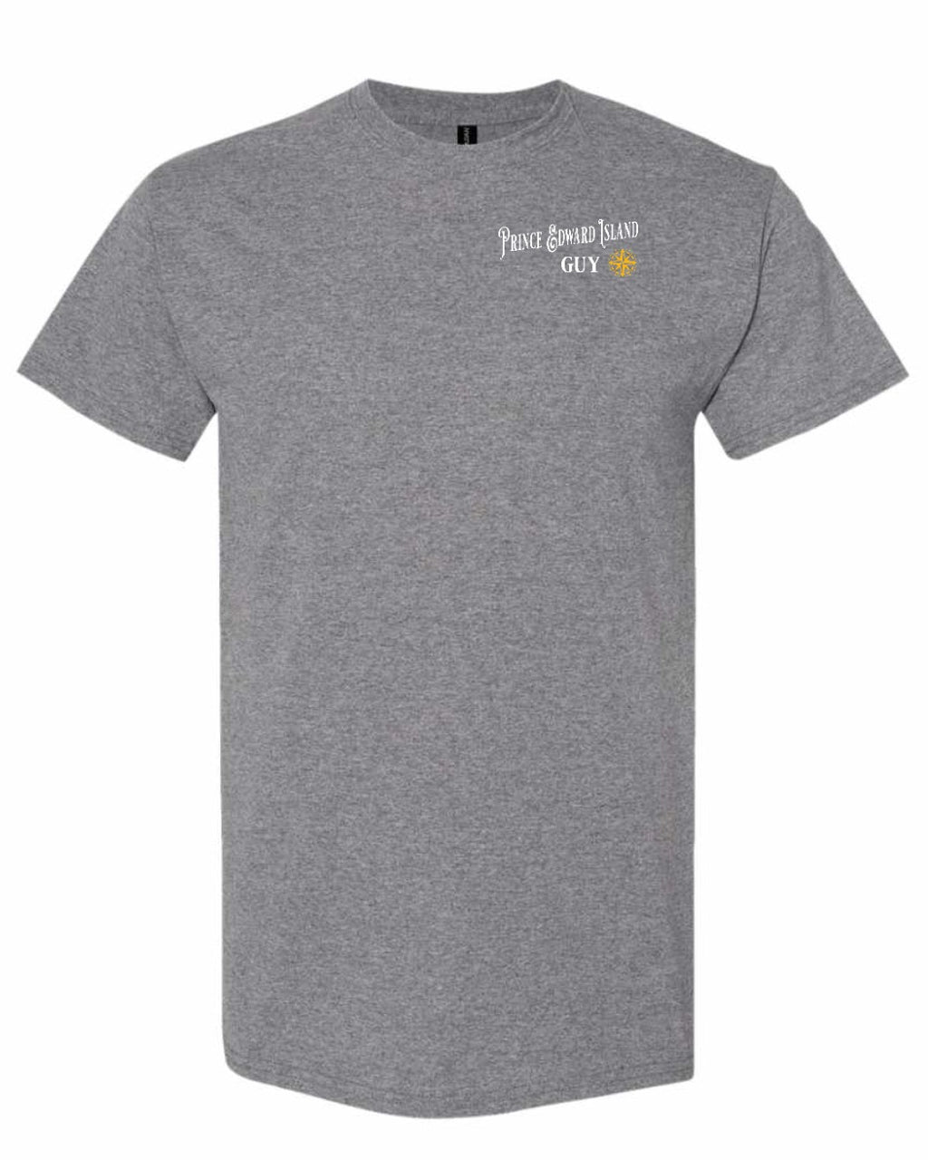 PEI Guy Yellow Compass Left Chest Men's Tee