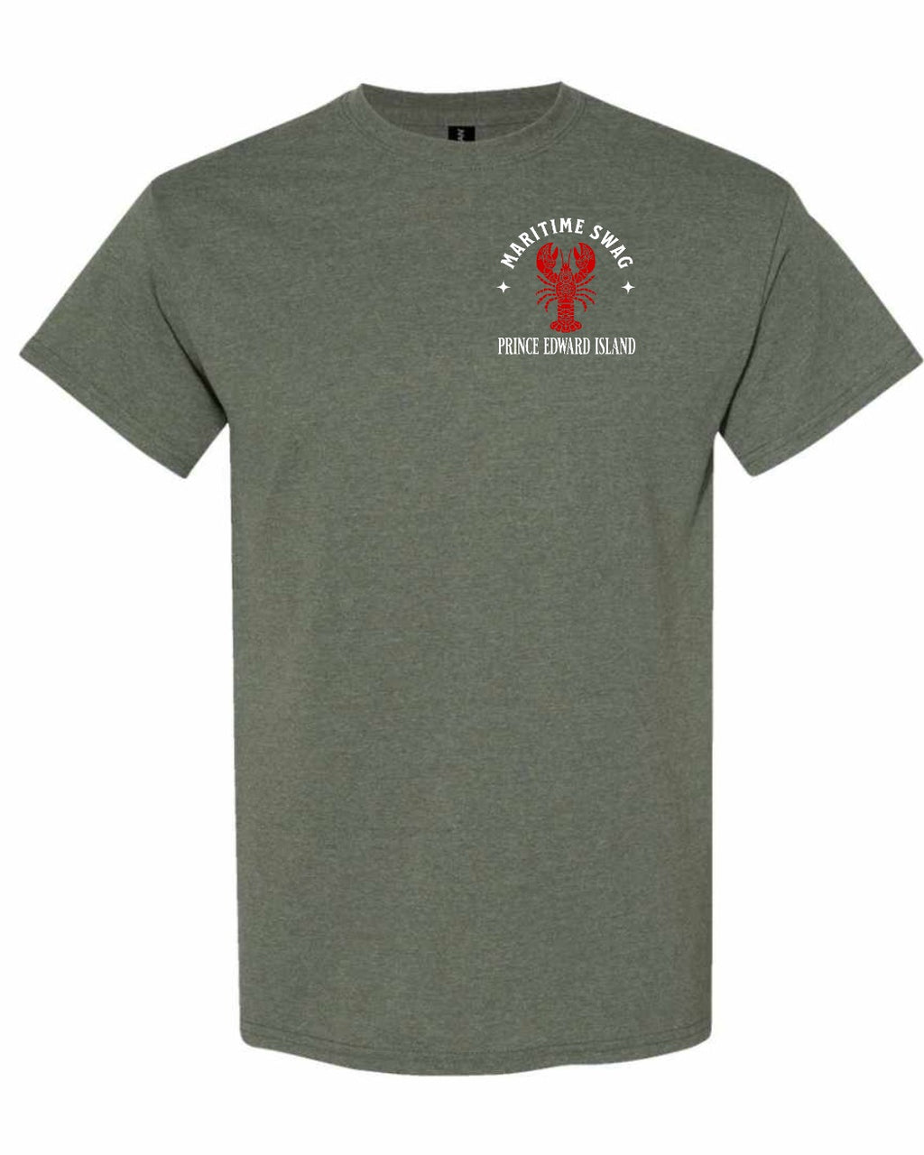 Maritime Swag PEI Mandala Red Lobster Left Chest Men's Tee