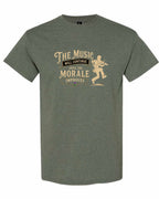 Muisic Will Continue Fiddle Men's Tee in Heather Military Green