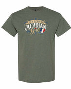 Nb Acadian Girl Garment Men's Tee in Heather Military Green