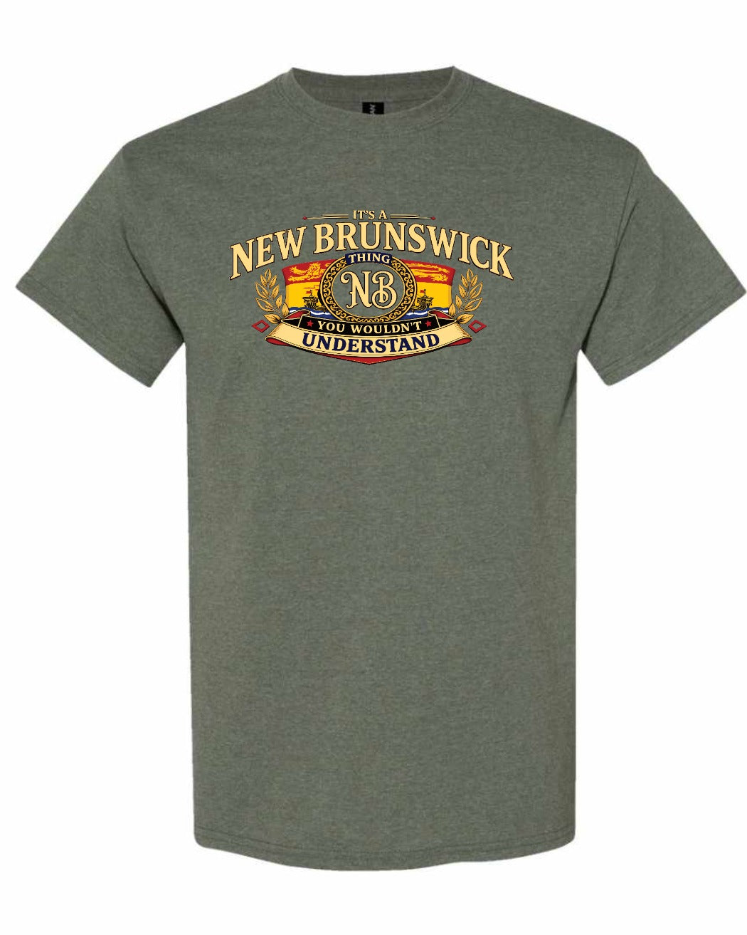 Nb Understand Full Front Men's Tee in Heather Military Green