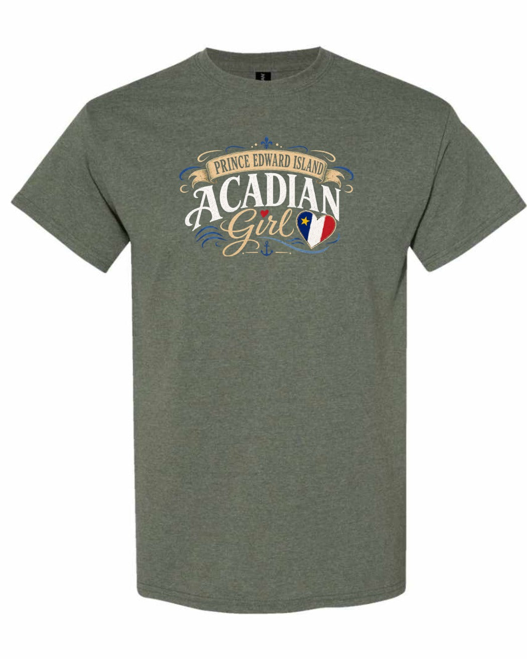 Pei Girl Garment Men's Tee in Heather Military Green