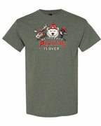 We Tried Nice New Full Front Men's Tee in Heather Military Green