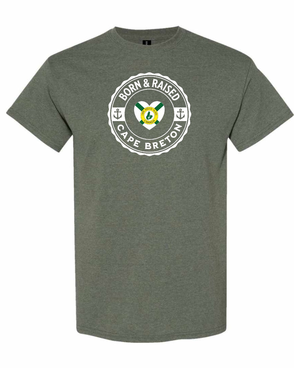 Born and Raised CB Heart Flag Men's Tee