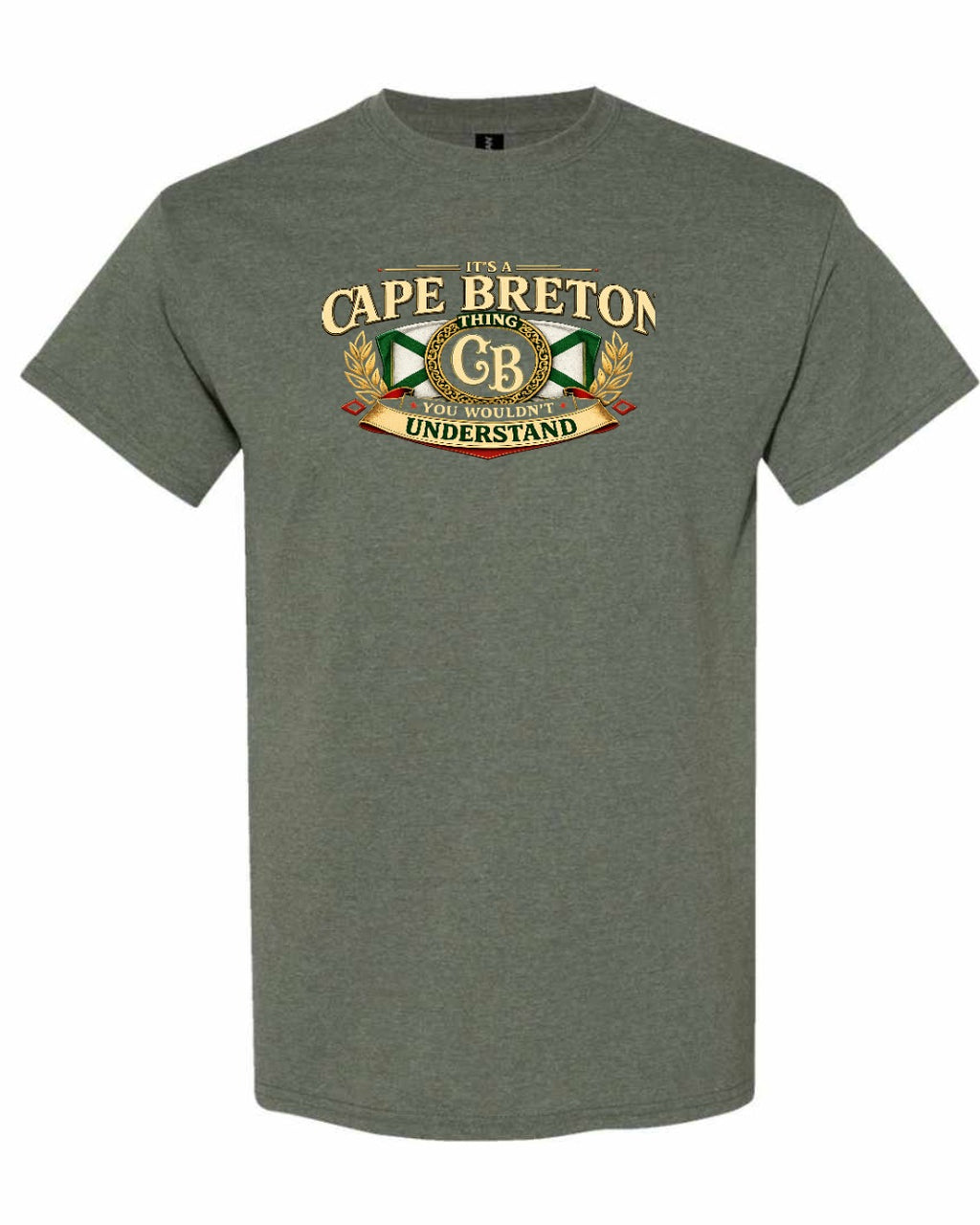 Cb Understand Men's Tee in Heather Military Green